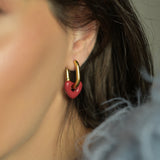 Minimal Love Hoops Earrings