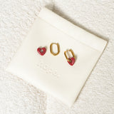 Minimal Love Hoops Earrings